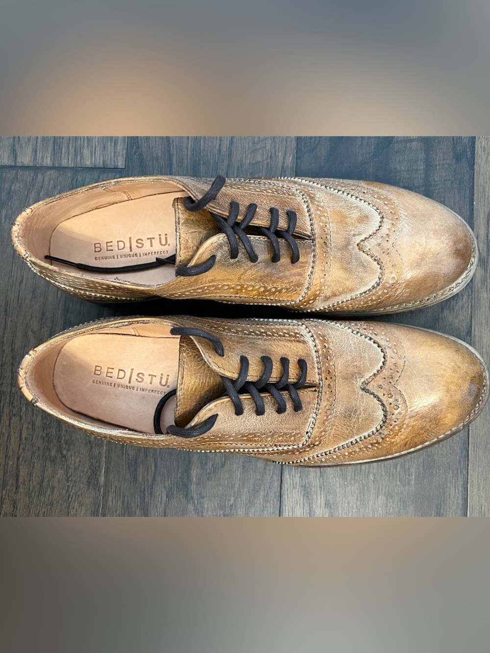 New - Bed Stu Women’s Tan Lita Channing Oxford Shoes - Cobbler Series - size 9 - Picture 2 of 9